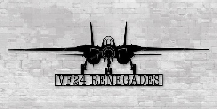 F14 Vf24 Renegades Naval Aircraft Squadron Metal Sign F14 Vf24 Family Sign Big Big Family Signs For Home Decor