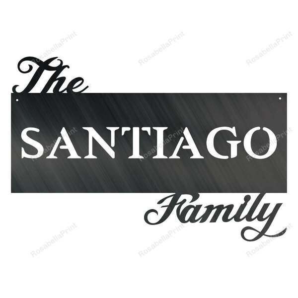 Family Monogram Customized Metal Sign Family Monogram Funny Garage Sign Clean Welcome Sign For Wall