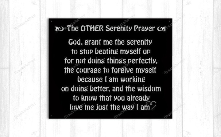 The Other Serenity Prayer Metal Sign The Other Metal Signs Customized Outdoor Gorgeous Personalized Signs For Home
