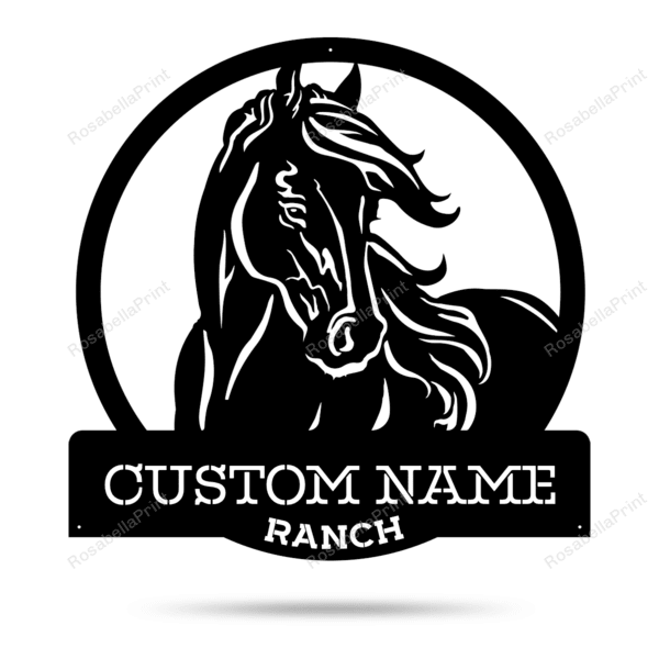 Personalized Horse Ranch Sign Personalized Horse Customized Name Sign Attractive Wooden Name Signs For Outdoors