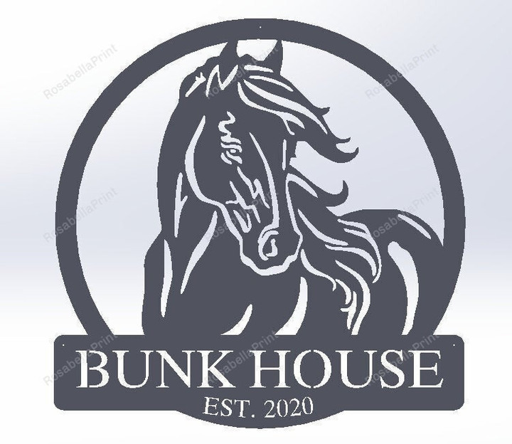 Monogram Horse Equestrian Barn Sign Monogram Horse Patio Signs And Decor Outdoor Elegant Metal Signs For Garage Man Cave
