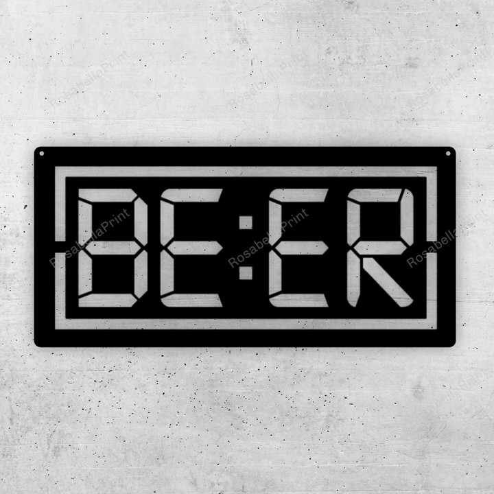 Beer O'clock Metal Sign Beer O'clock Vintage Beer Signs Small Garage Signs For Men