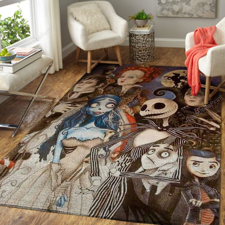 Tim Burton Characters Halloween 3 Area Rug Tim Burton Rugbrod Bread Funny Large Rugs For Kitchen