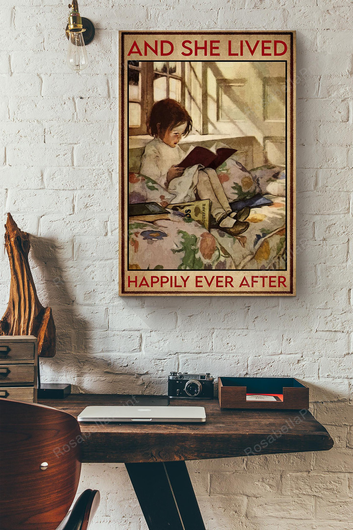 Cute Girl Reading Books She Canvas Art Cute Girl Framed Canvas Tiny Canvas For Painting For Kids
