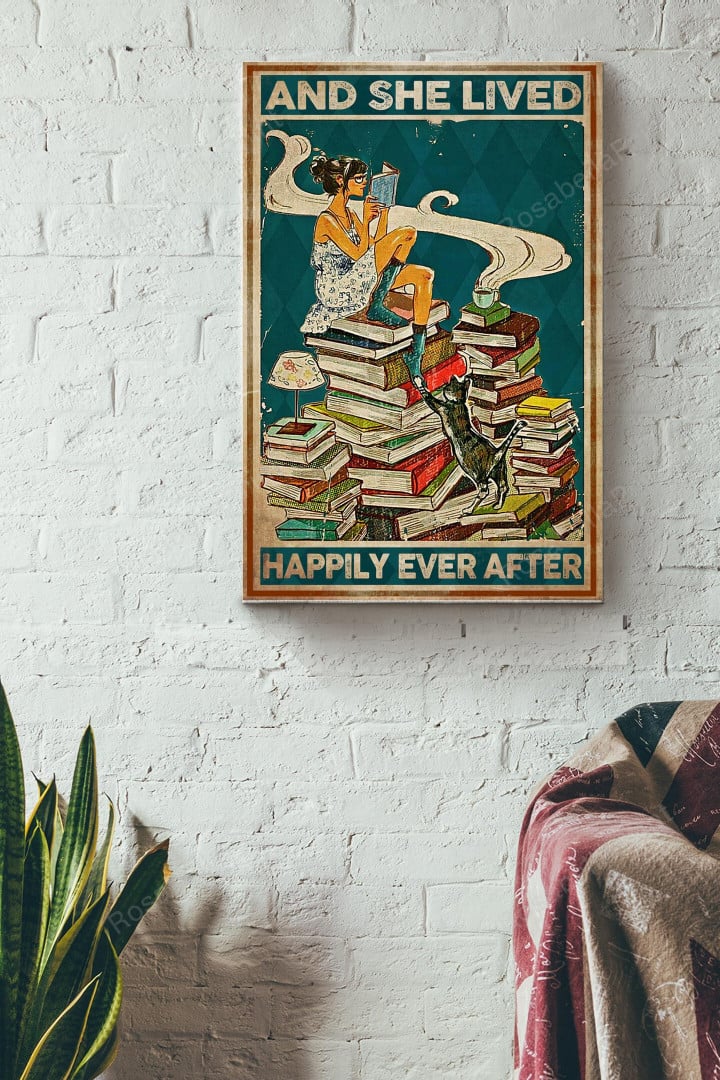 She Lived Happily Ever After Canvas Wall Art She Lived Cigar Canvas Small Canvas For Drawing
