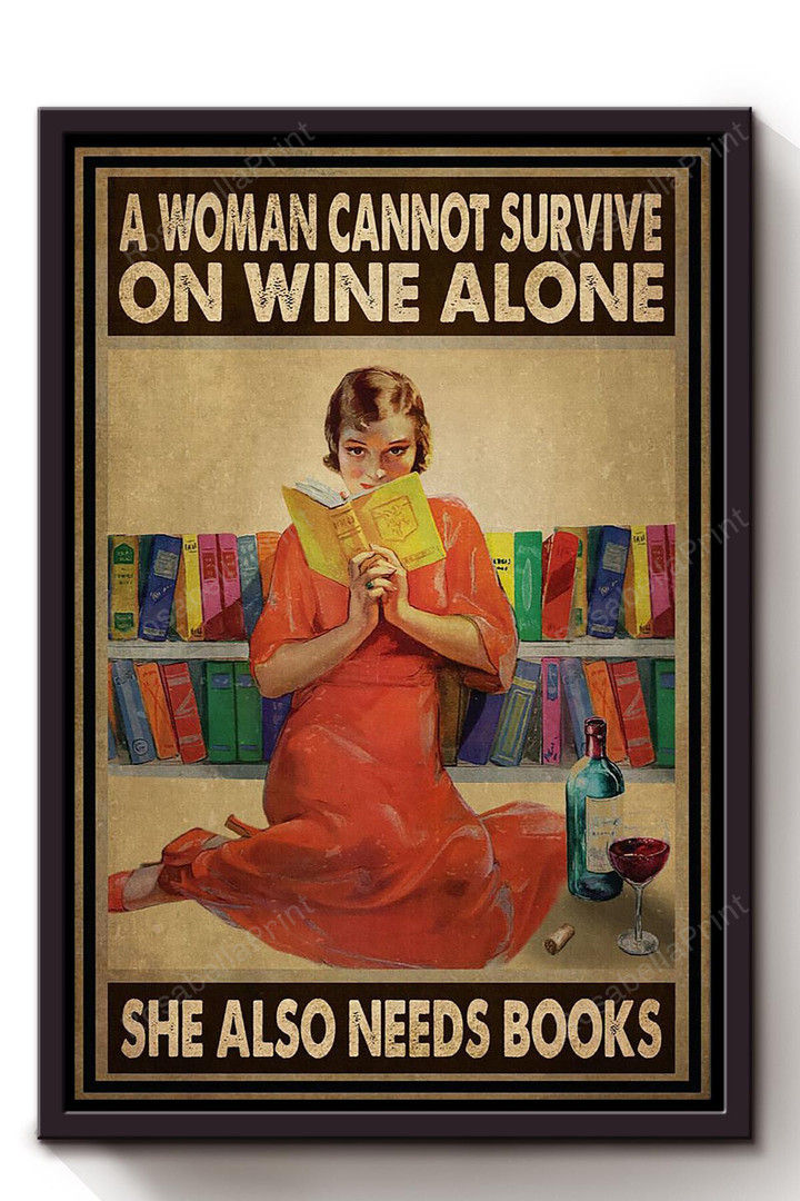 Women Cannot Survive On Wine Canvas Art Women Cannot Artist Canvas Panels Tiny Canvas Sleeping Bags For Adults
