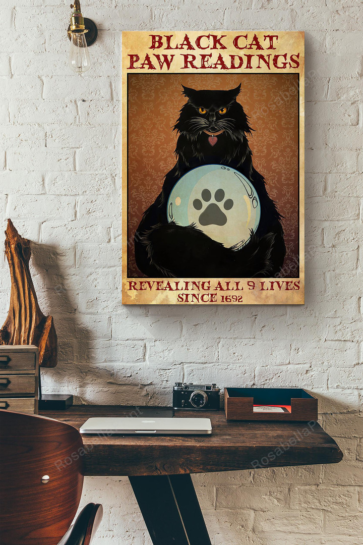 Black Cat Paw Readings Revealing Canvas Art Black Cat Tiny Canvas Gorgeous Double Primed Canvas For Oil Paints