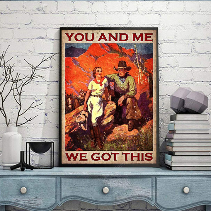 Vintage Cowboy Cowgirl You And Canvas Vintage Cowboy Canvas Painting Party Funny Canvas Sheets For Painting