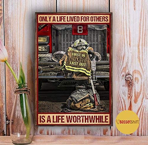 Vintage Firefighter Only A Life Canvas Art Vintage Firefighter Canvas Board Gorgeous Canvas Sets For Painting