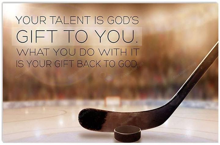 Vintage Hockeyyour Talent Is Gods Painting Canvas Vintage Hockeyyour Black Canvas Plain Work Tote Bags For Women Canvas