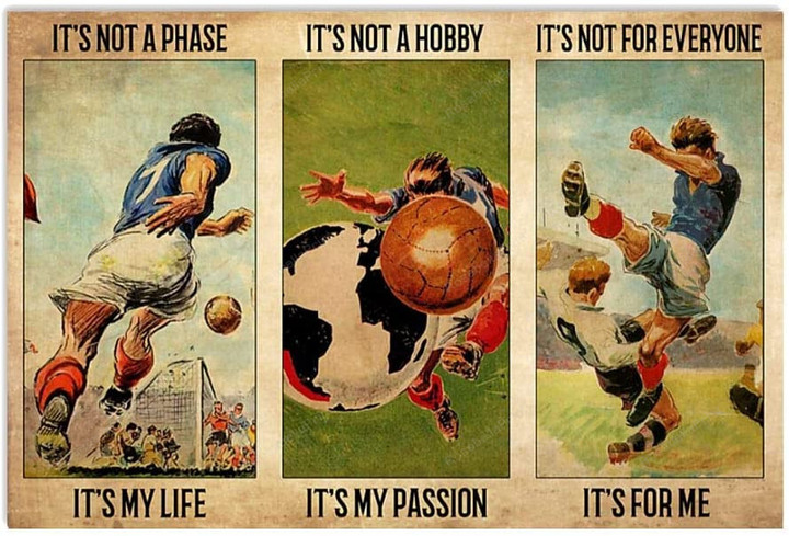 Vintage Man Playing Football Its Canvas Wall Art Vintage Man Canvas Rafts Small Polyester Canvas For Sublimation