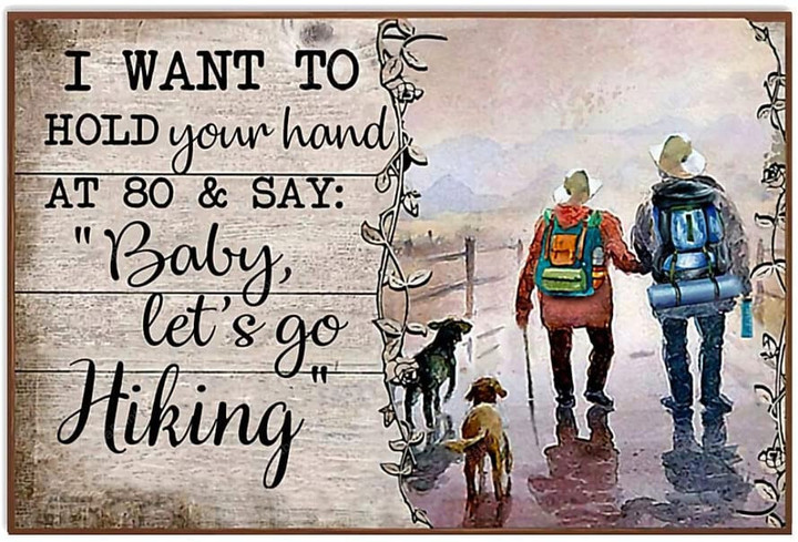 Vintage Old Couple Hiking I Painting Canvas Vintage Old Canvas Boads Great Printable Canvas Sheets For Inkjet Printers
