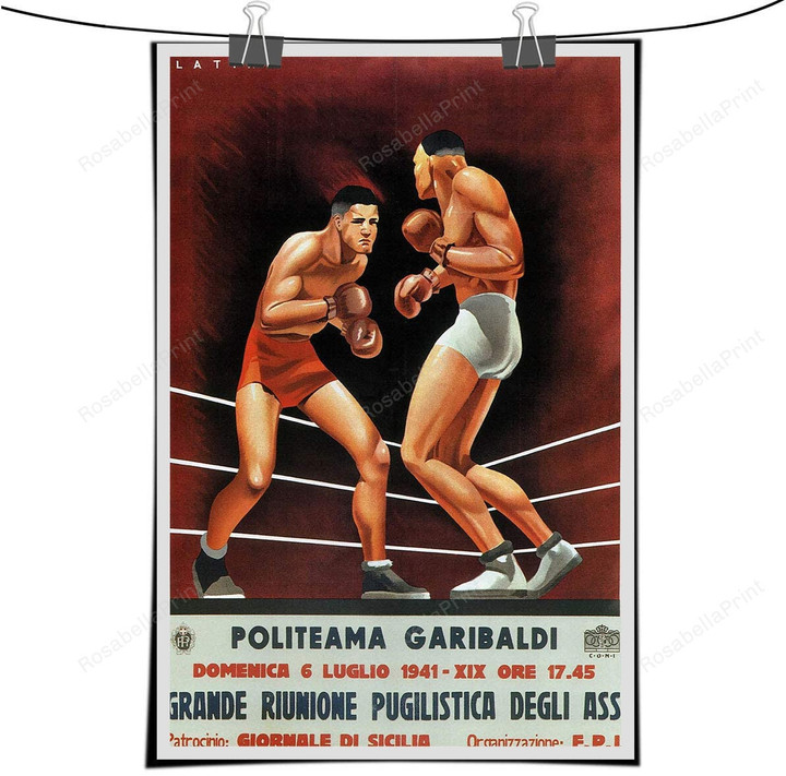 Vintage Retro Boxing Wall Art Painting Canvas Vintage Retro Canvas Framing Clips Wonderful Canvas For Painting For Kids