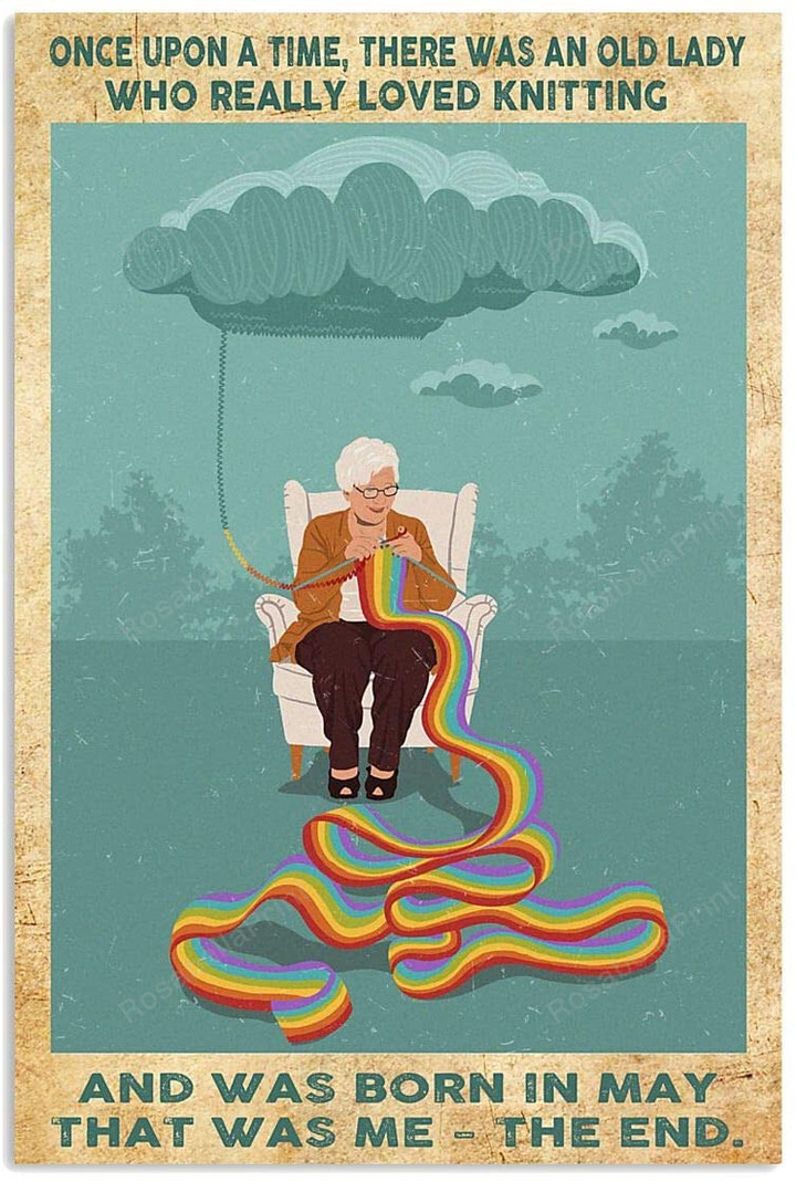 Vintage Old Woman Knitting Was Canvas Vintage Old Sports Canvas Wall Art Funny Clear Canvas For Painting