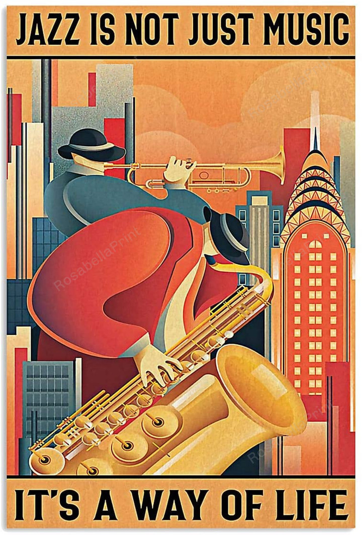 Vintage Saxophone Jazz Isnt Just Canvas Vintage Saxophone Canvas Baby Plain Canvas For Coloring
