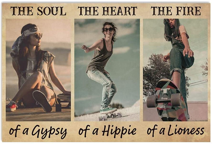 Vintage Skateboard Girl The Soul Canvas Art Vintage Skateboard Mini Canvas Bulk Attractive Canvas Sheets For Painting
