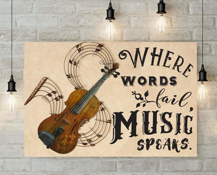 Violin Where Word Fail Music Painting Canvas Violin Where Large Wall World Map Canvas Cool Canvas For Painting For Kids