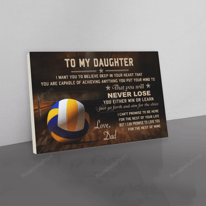 Volleyball Canvas Dad To Daughter Canvas Volleyball Canvas Tropical Canvas Art Cute Canvas Boards For Painting