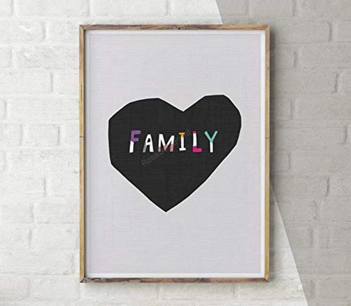 Wall Art Family Funny Present Canvas Art Wall Art Square Canvas Tiny Paint Supplies For Canvas Painting