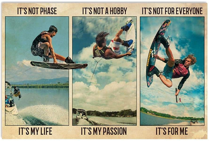 Vintage Wakeboarding Its For Me Canvas Wall Art Vintage Wakeboarding Canvas Hamper Rectangle Fit Gold Paint For Canvas