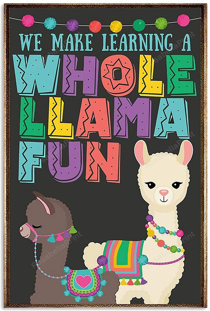 We Make Learning A Llama Canvas Art We Make Extra Large Canvas Attractive Polyester Canvas For Sublimation