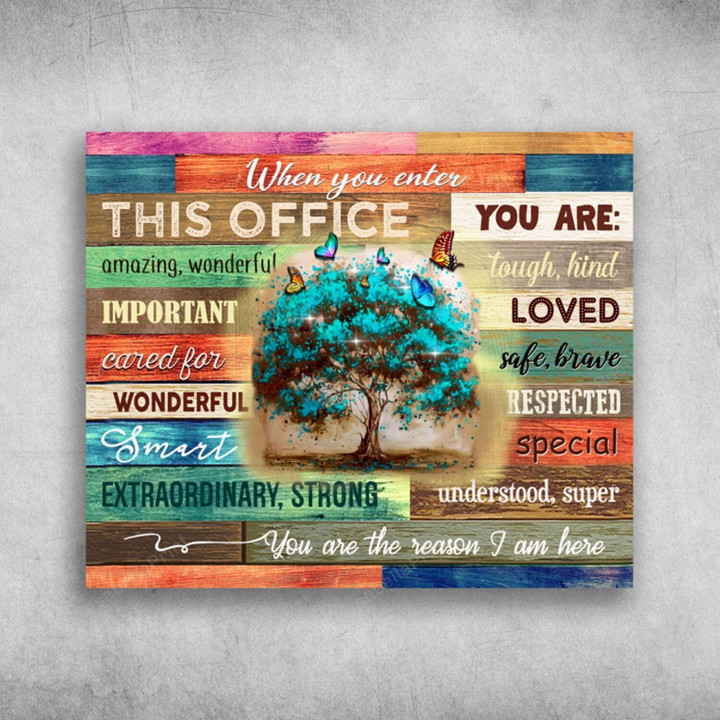 When You Enter This Office Canvas Wall Art When You Canvas Letter Stencils Great Gold Paint For Canvas