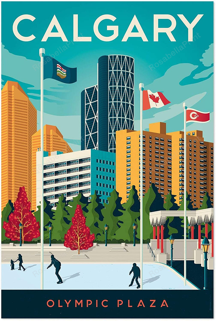 Visit To Calgary Olympic Plaza Canvas Art Visit To Mini Canvas Bulk Clean Painting Canvas For Kids