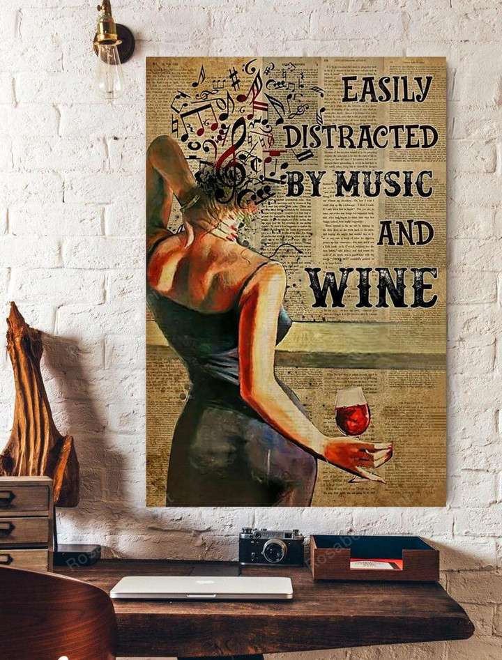 Woman Easily Distracted By Music Canvas Woman Easily Plastic Canvas Sheets Nice Small Art Canvas For Kids