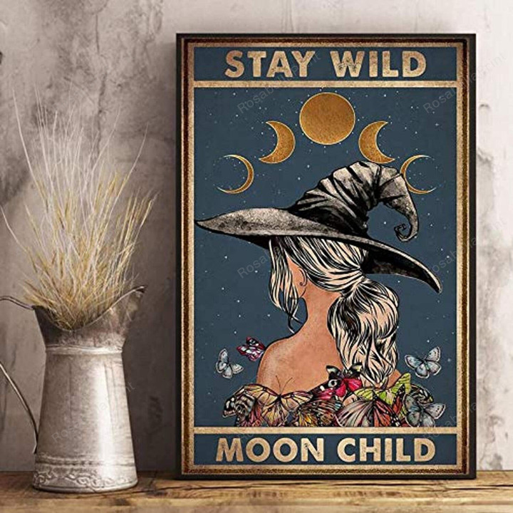 Witch Stay Wild Moon Child Painting Canvas Witch Stay Art Canvas Shapely Large Canvas For Painting