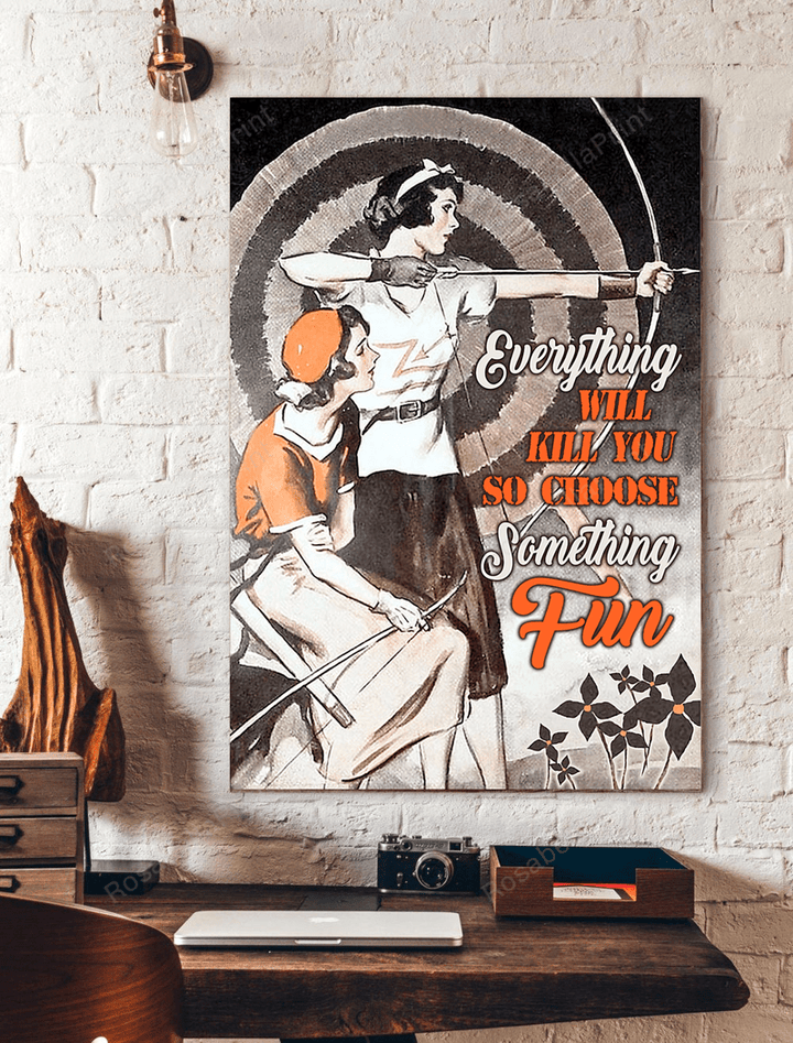 Woman Archer Funny Quote Vertical Canvas Art Woman Archer Canvas And Paint Set Great Canvas Sheets For Painting