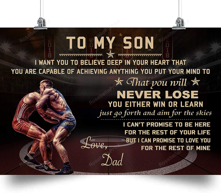Wrestling Canvas Dad To Son Canvas Wall Art Wrestling Canvas Quality Canvas Gorgeous Painting Canvas For Kids