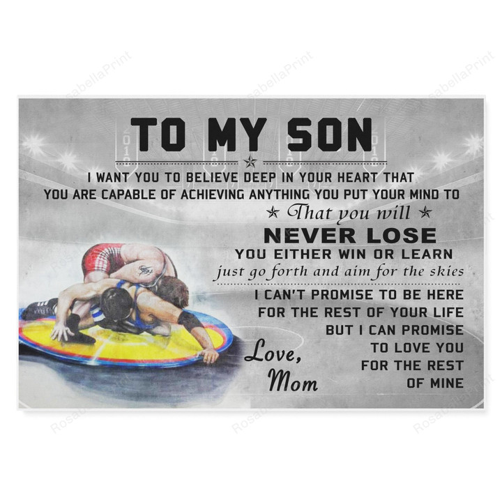 Wrestling Canvas Mom To Son Canvas Wall Art Wrestling Canvas Stretch Canvas Fun Canvas Boards For Painting