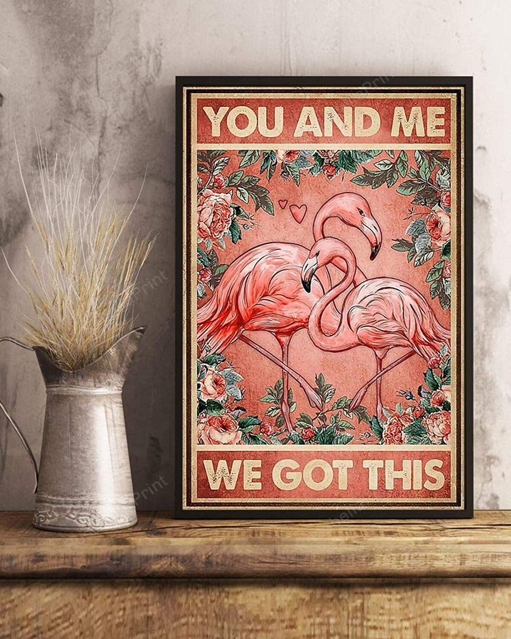 You And Me We Got This Flamingos Painting Canvas You And Gesso Canvas Primer Shapely Canvas Painting For Kids