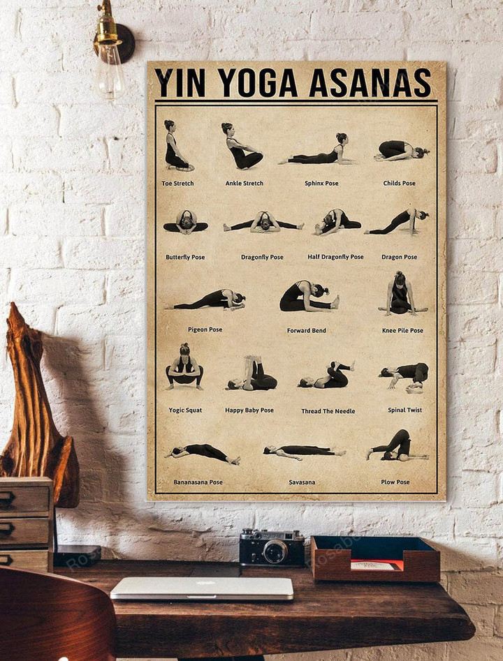 Yin Yoga Asanas Yoga Knowledge Canvas Yin Yoga Canvas Board Large Kawaii Labels For Canvas Bins