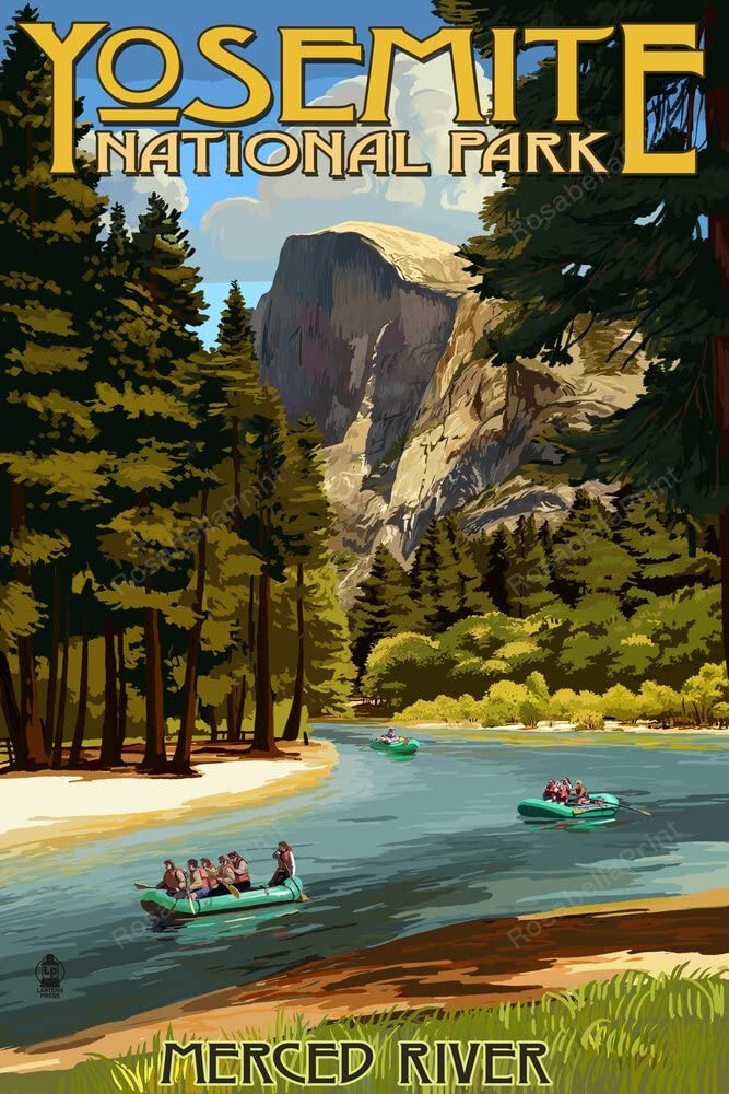 Yosemite National Park California Merced Canvas Wall Art Yosemite National Striped Canvas Bin Wonderful Canvas For Acrylic Painting