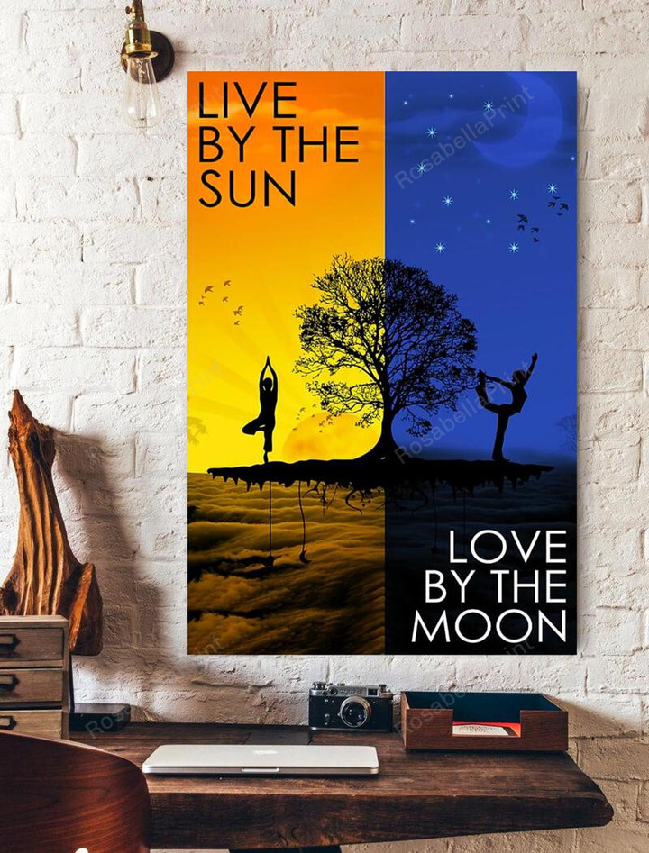 Yoga Live By The Sun Canvas Yoga Live Sports Canvas Wall Art Fun Canvas For Acrylic Painting
