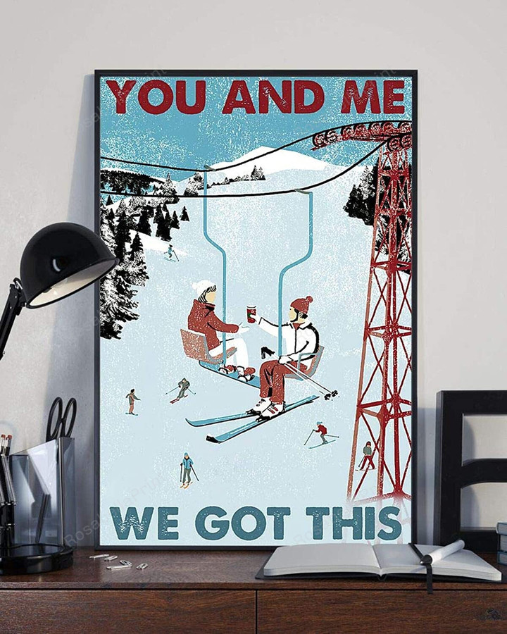 You And Me We Got This Skiing Canvas You And Mom Canvas Tote Gorgeous Canvas For Painting