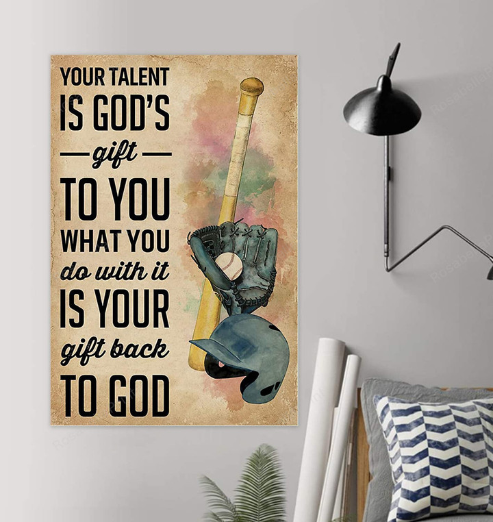 Your Talent Is Gods Gift Canvas Wall Art Your Talent Flat Canvas Small Painting Canvas For Kids