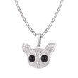Lovely Full Crystal Chihuahua Pendant Necklace
