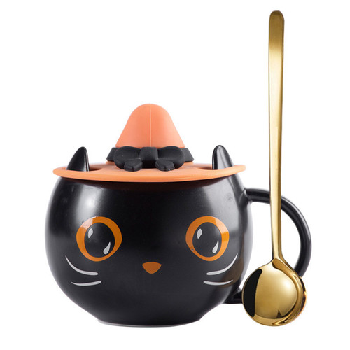Halloween Cute Black Cat Cup