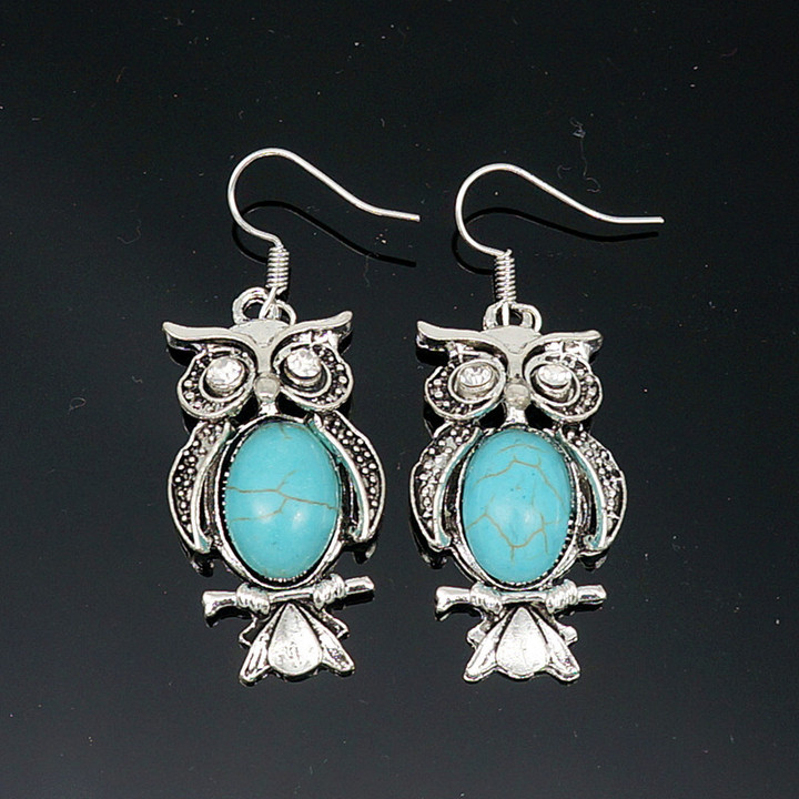 Classical Vintage Owl Turquoises Bracelet & Bangles for women