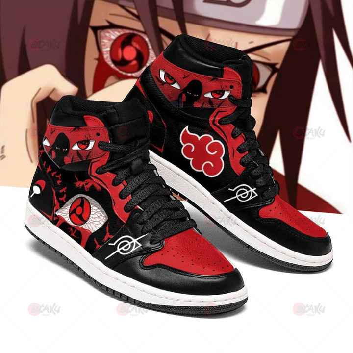 Itachi Akatsuki Sneakers Boots Sharingan Eyes Shoes Naruto Jordan Sneakers TLM2710