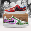 Luffy and Zoro Air Sneakers Custom Wano Arc Haki One Piece Shoes GG2810