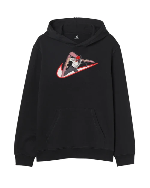 Embroidered Chainsaw Man Swoosh Hoodie