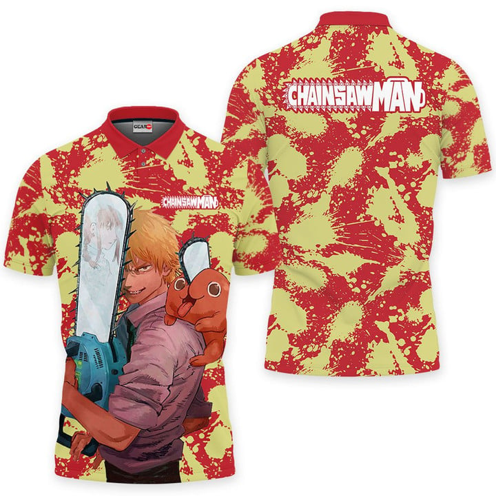Denji Polo Shirts Custom Chainsaw Man Anime GO0310