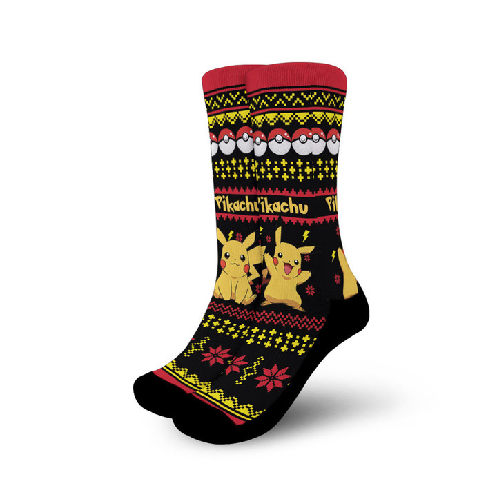 Pikachu Pokemon Christmas Otaku Socks GA2311