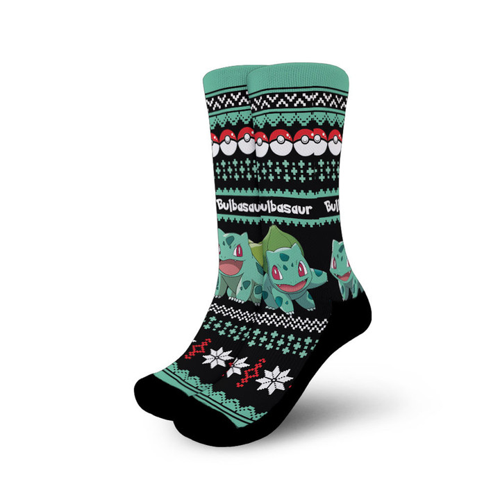Bulbasaur Pokemon Christmas Otaku Socks GA2311
