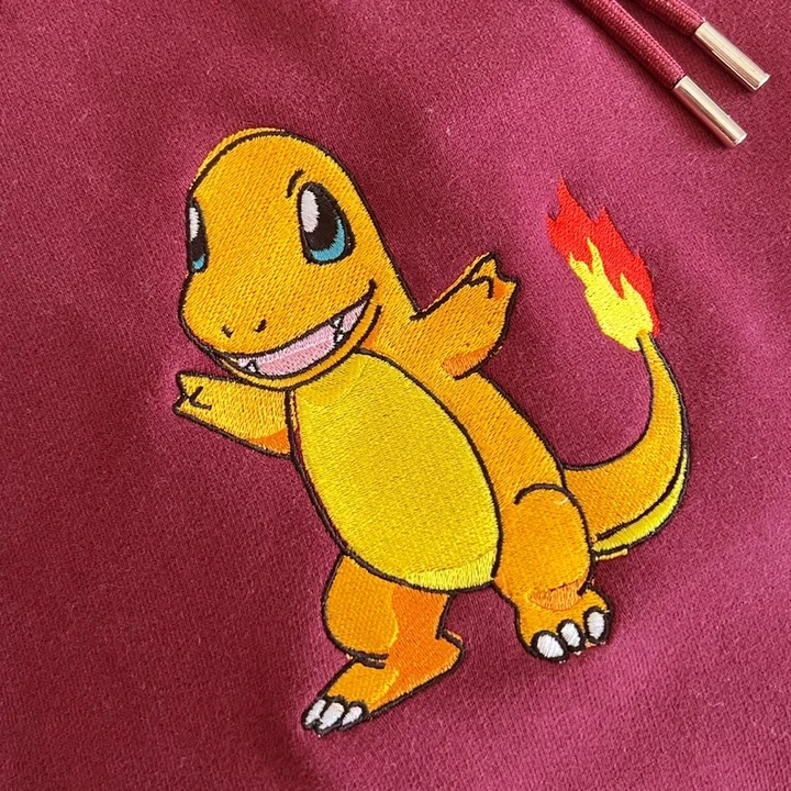 Pokemon Charmander Embroidered Hoodie