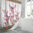 Vibrant Hummingbird Shower Curtain – Artistic Bird Pattern for Modern Bathrooms