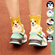 Cute Corgi Cotton Socks for Women